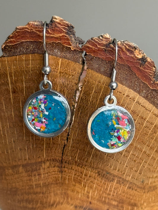 Electric Ocean - Dangling Orbis Earrings