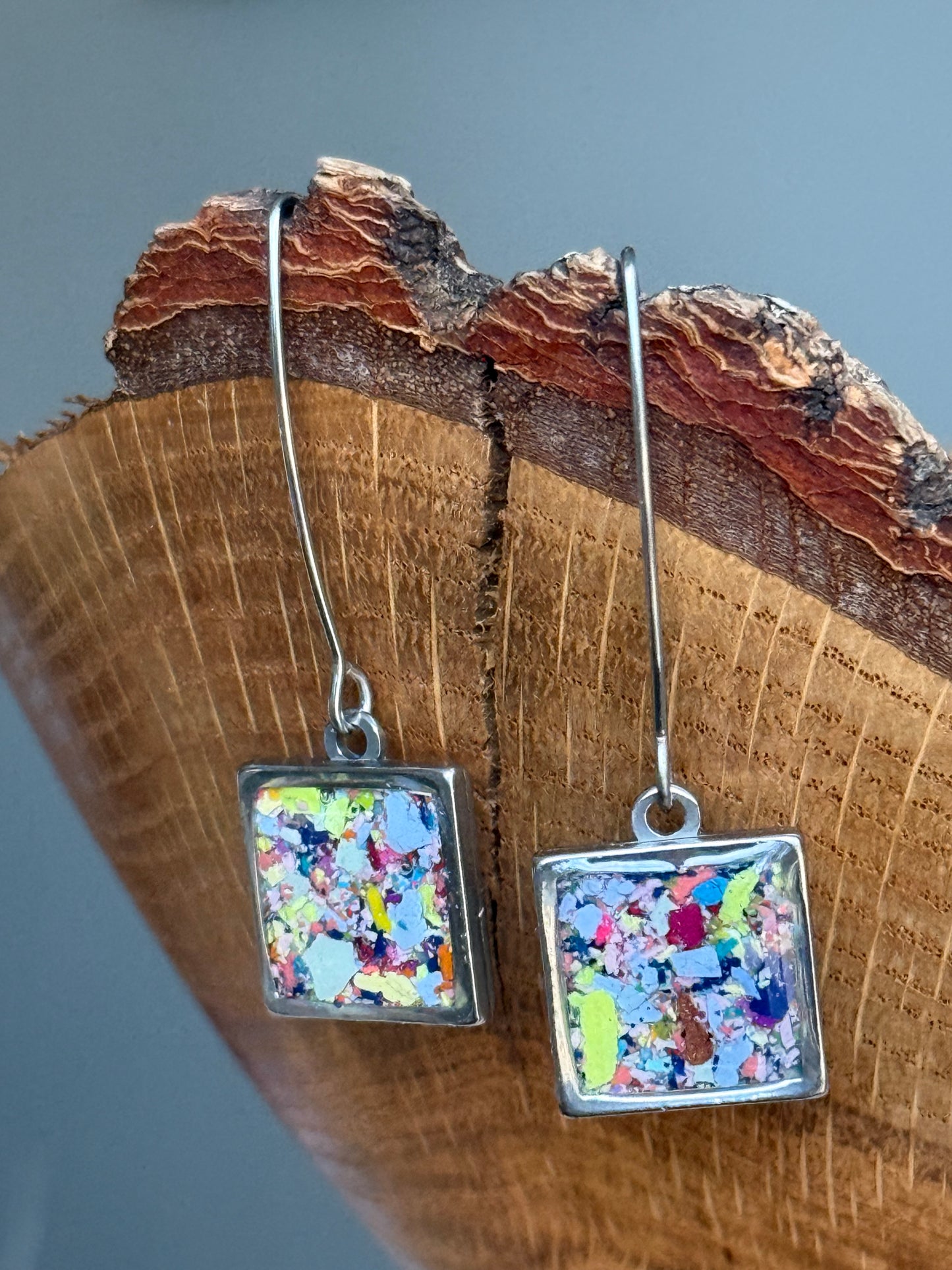 Square Drop Earrings (Peaceful Moment)