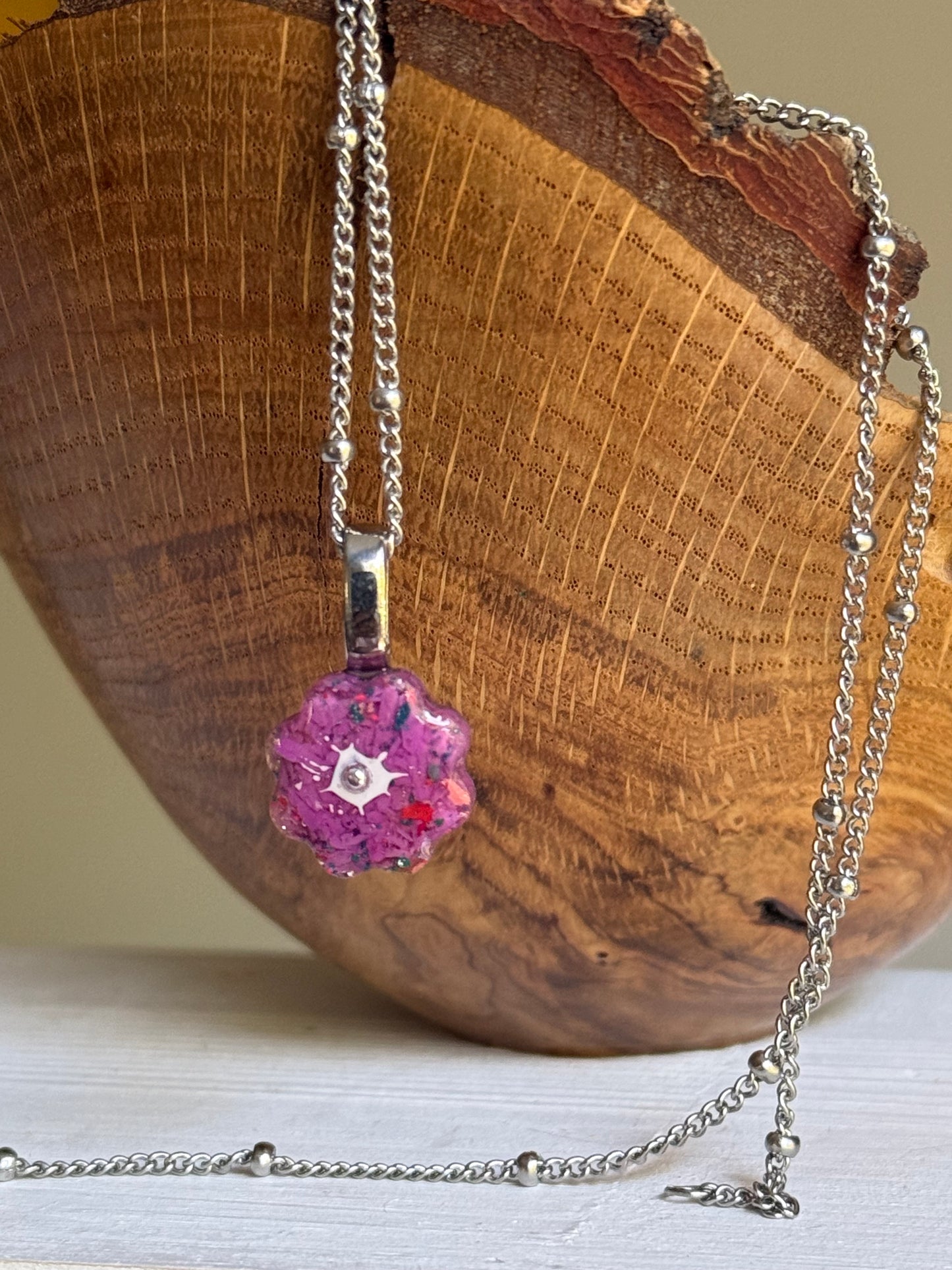 Crayon Bloom Pendant (Purples)