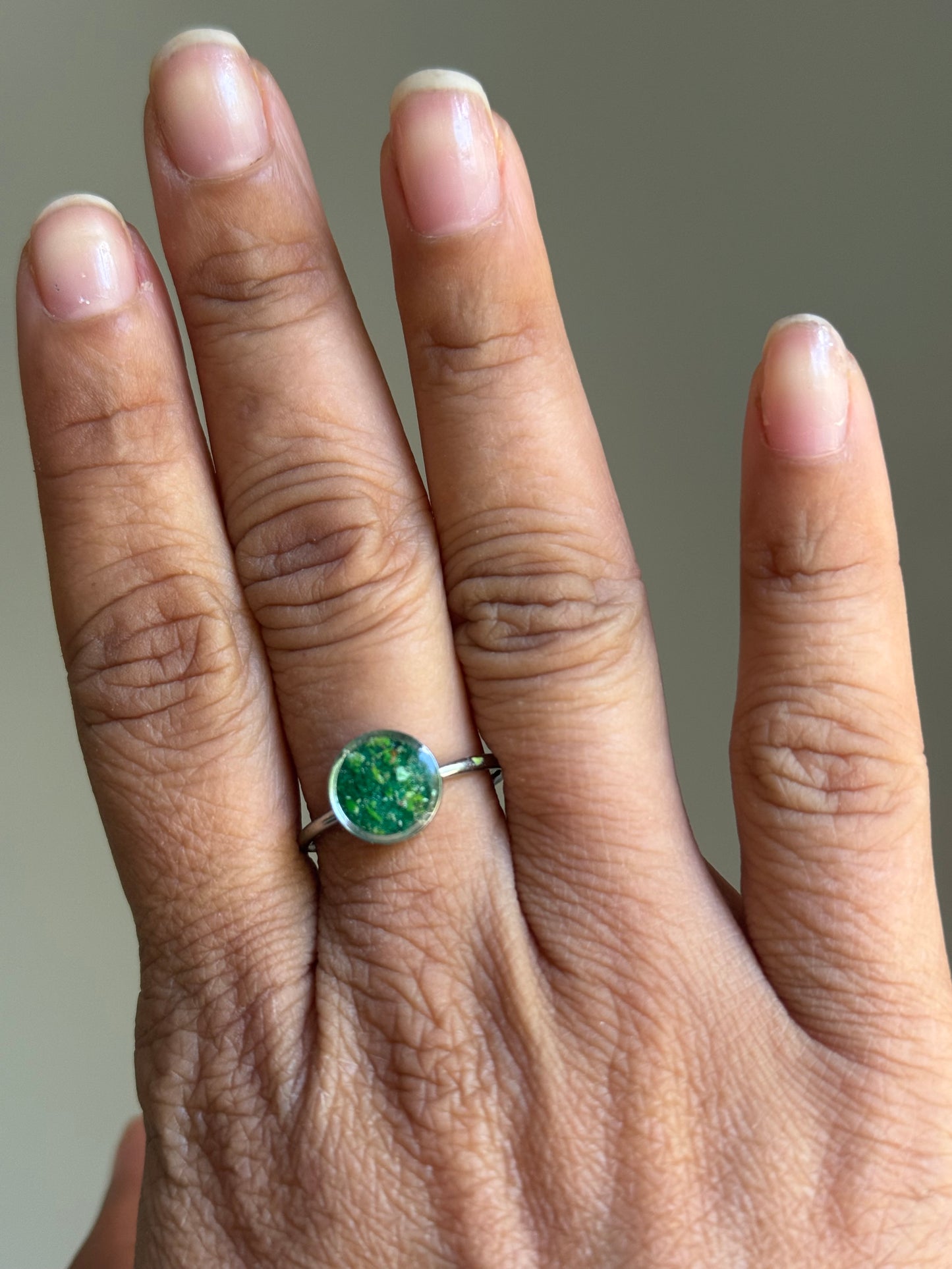 Pure Green Stacking Ring