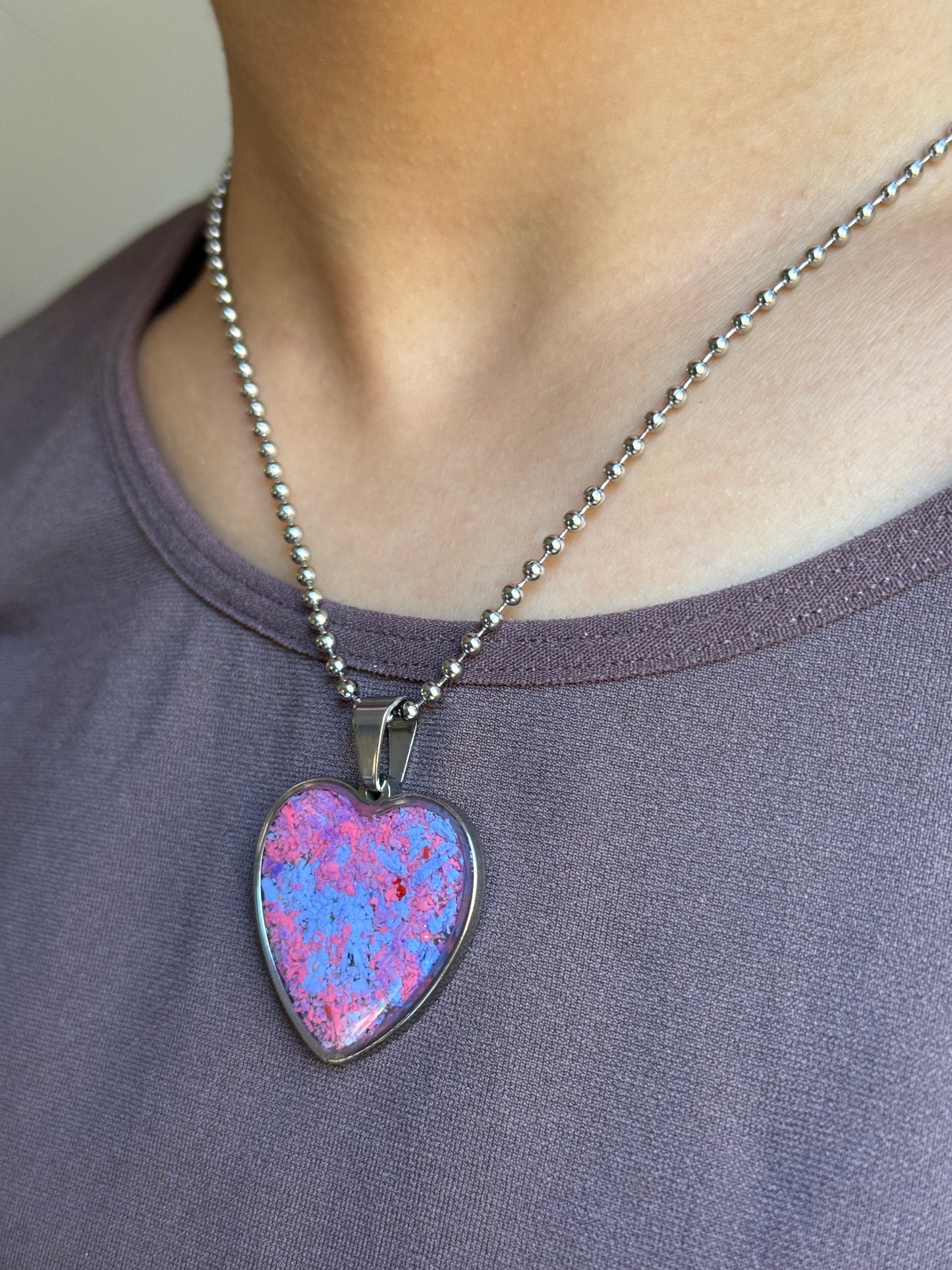 Large Joy Heart Pendant (Sugar)