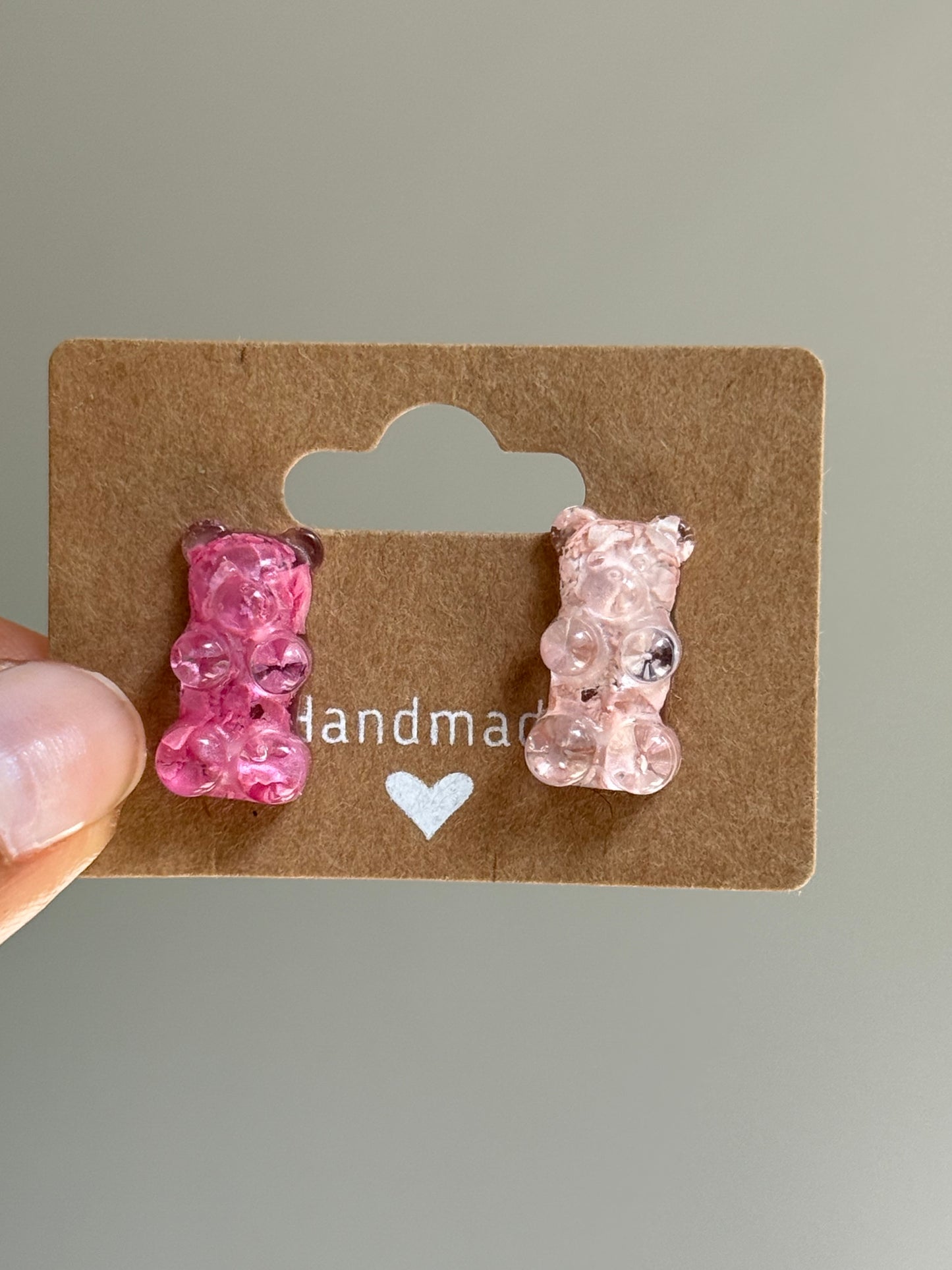 Mismatched Crayon Gummy Bear Studs