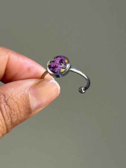 Small Crayon Stacking Ring (Purples)