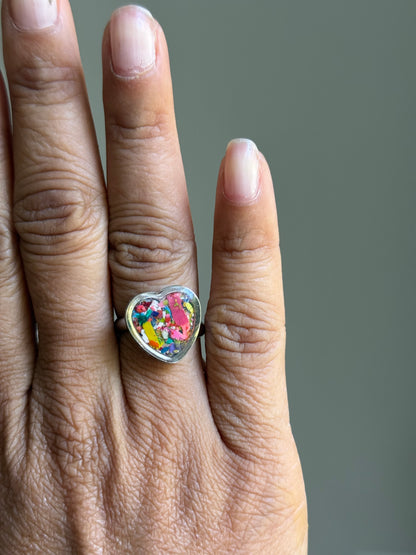 Crayon Heart Ring (Multicolor)