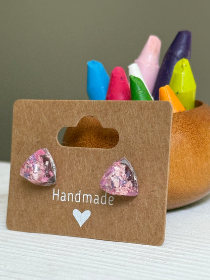 Small triangle Studs (pale purples)