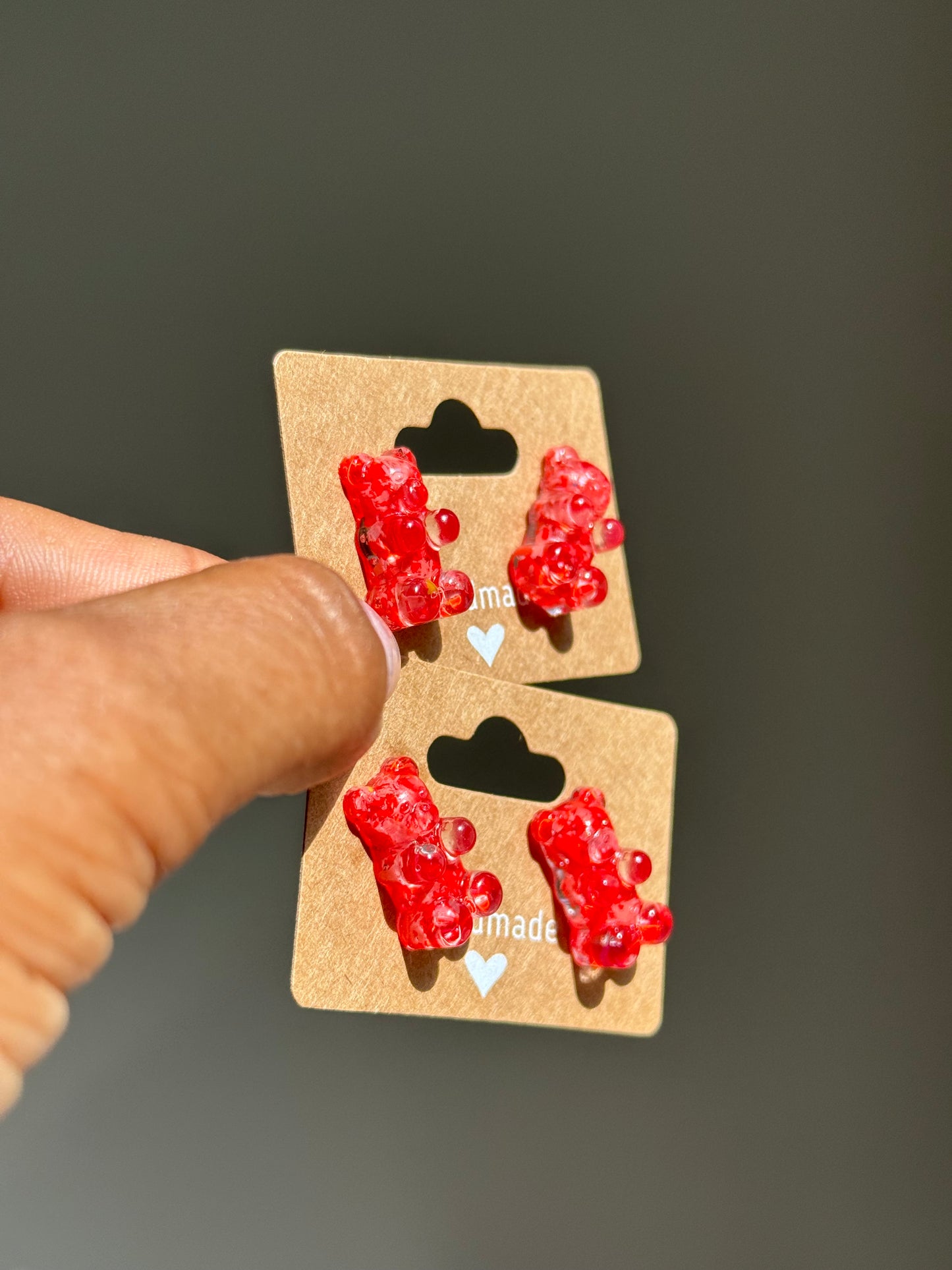 Crayon Gummy Bear Studs (Watermelon)