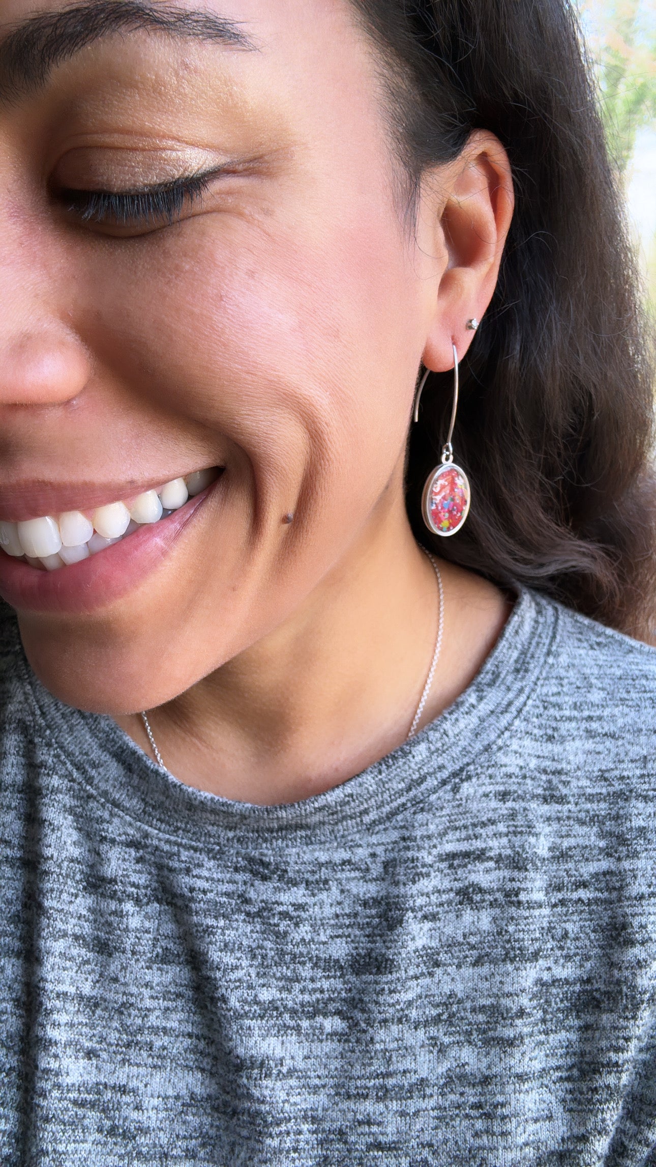 stainless steel earrings crafted with crayons by crayonfetti