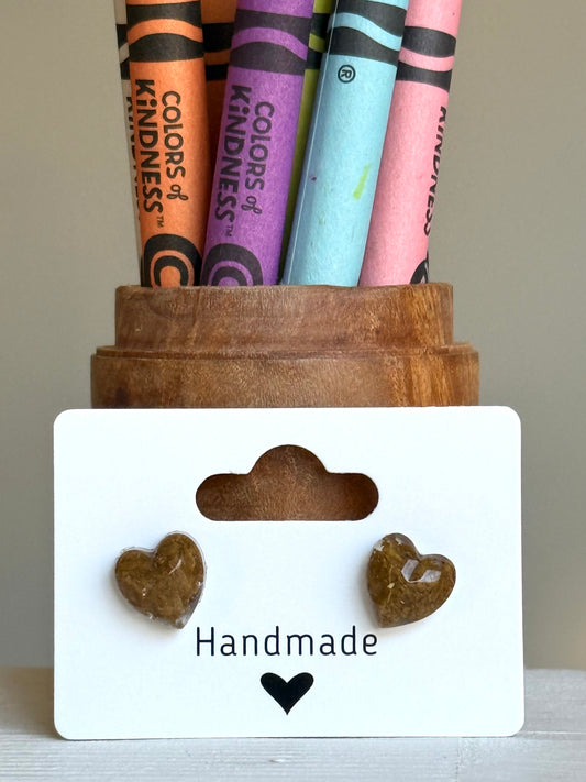 Small  Heart Studs (Gold)