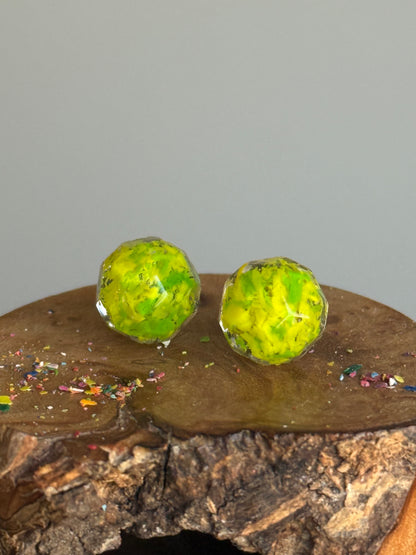 Yellow Green Round Studs