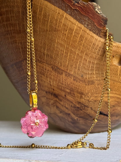 Crayon Bloom Pendant (Perfectly Pink - Gold Plated)