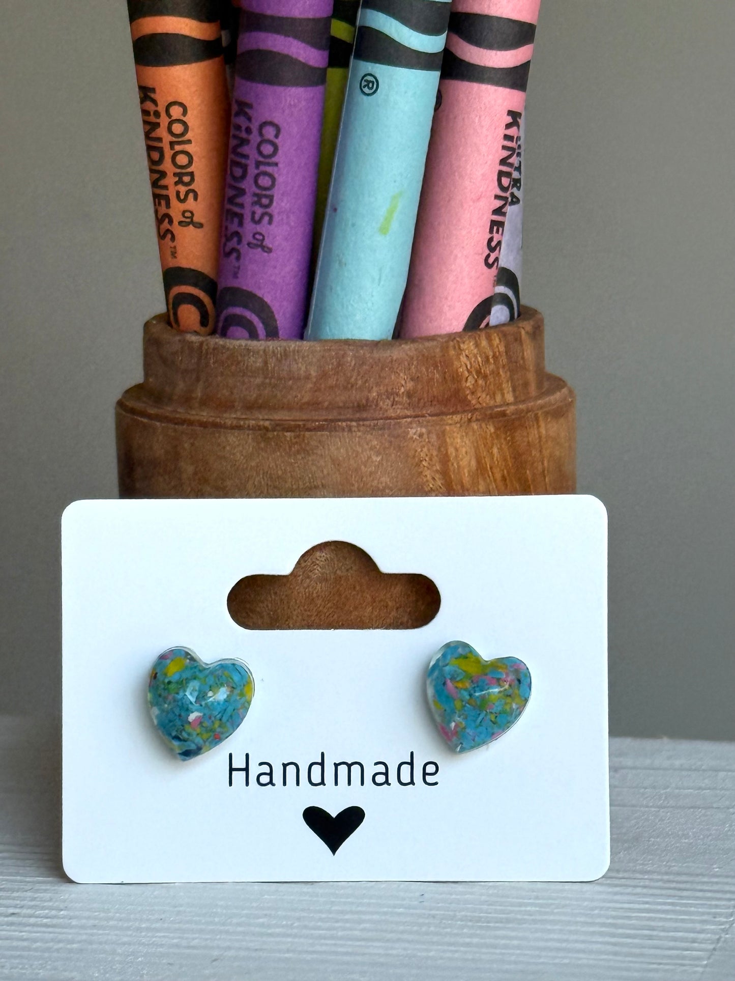 Small Heart Studs (Bright Energy)