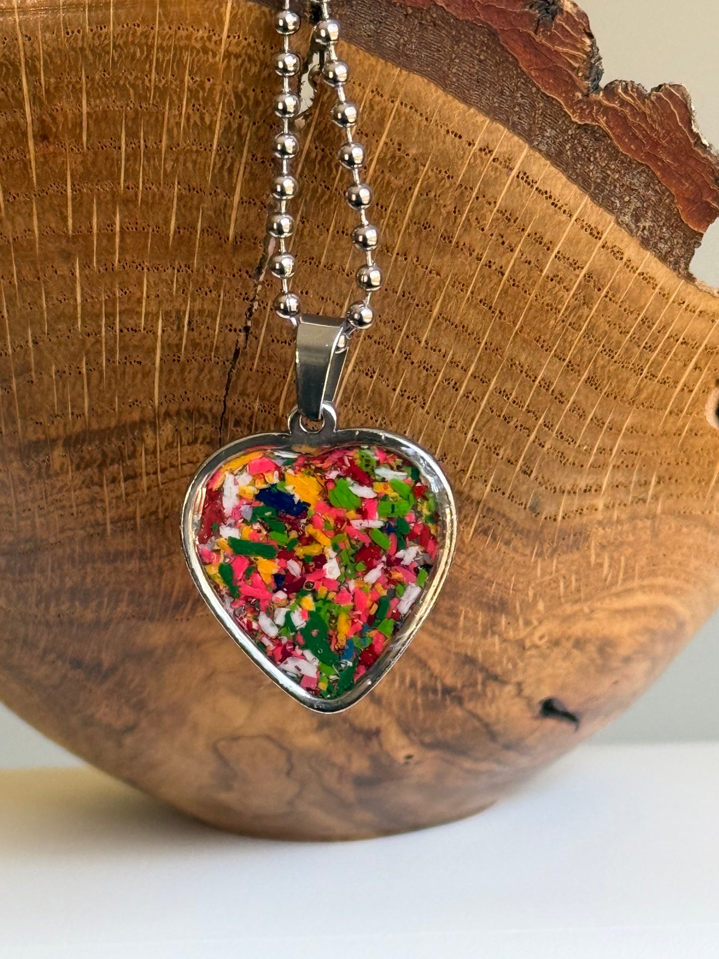 Medium Joy Heart Pendant (Firecracker)