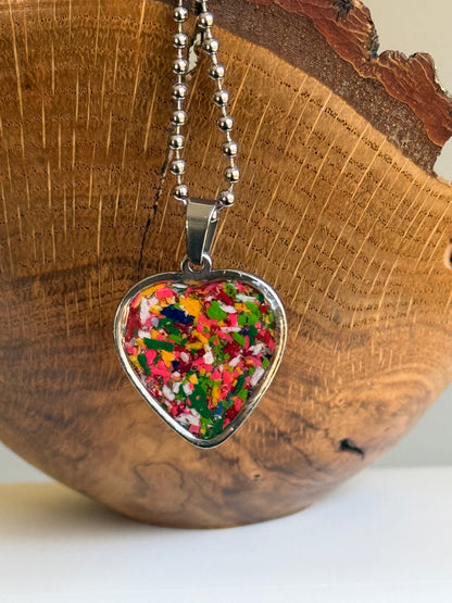 Medium Joy Heart Pendant (Firecracker)