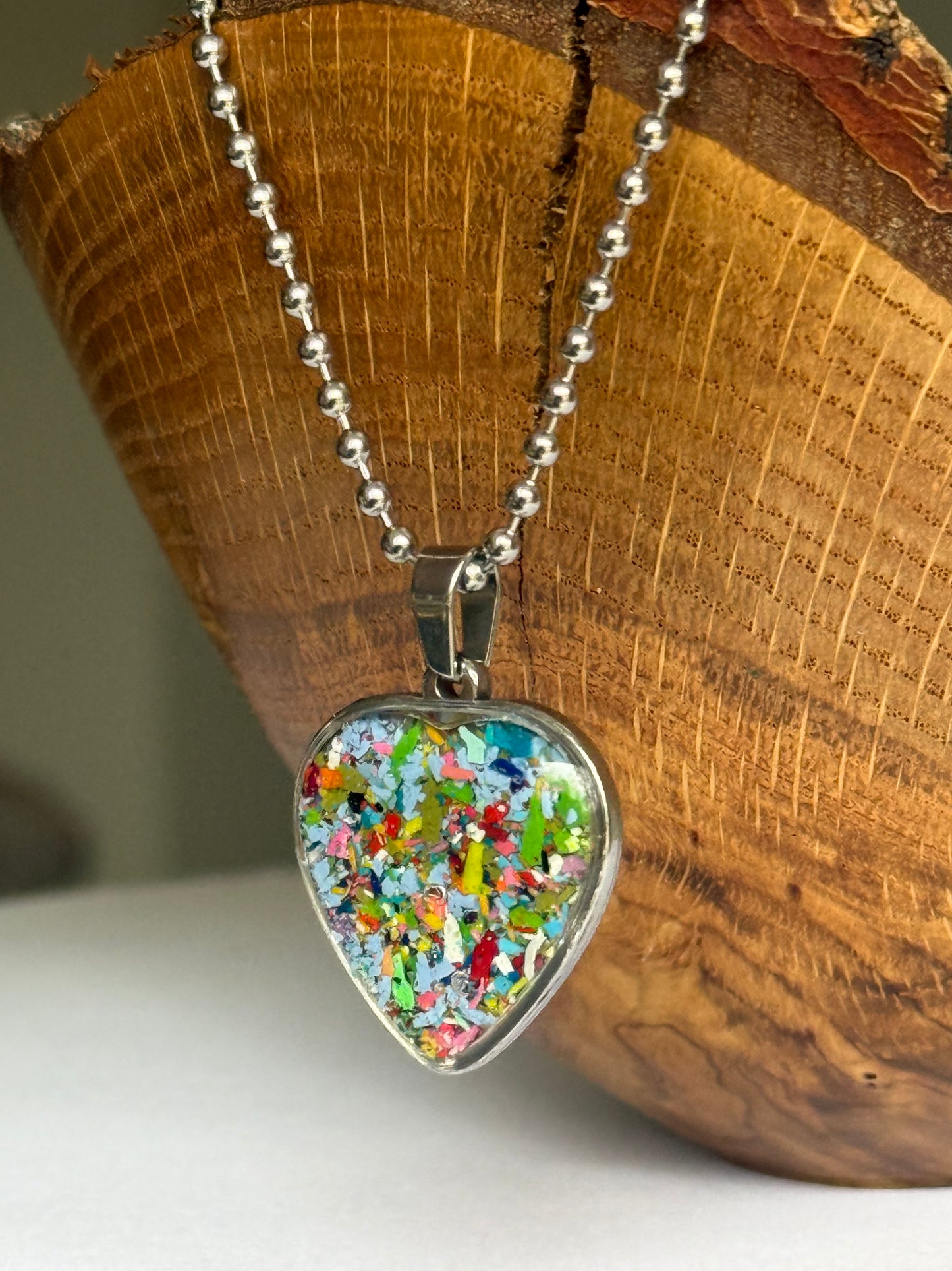 Medium Joy Heart Pendant (Skyline)