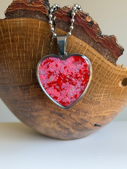 Large Joy Heart Pendant (Rose)