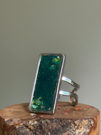 Green Light Statement Ring