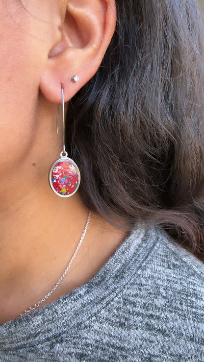 stainless steel earrings crafted with crayons by crayonfetti