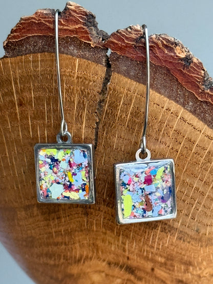 Square Drop Earrings (Peaceful Moment)