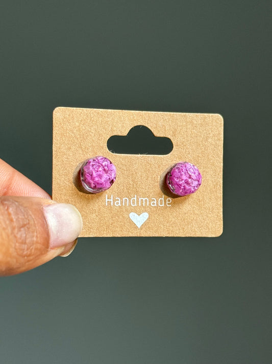 Small Round Studs (Orchid)