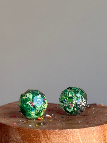 Mixed Greens Round Studs