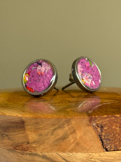 Clous d'oreilles ronds multicolores (petits)