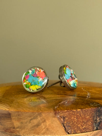 Pendientes redondos multicolores (pequeños)