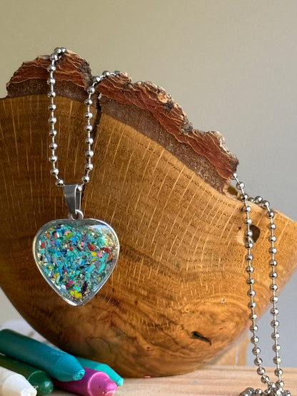 Into the Blue Heart Pendant
