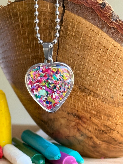 Punk Rose Heart Necklace
