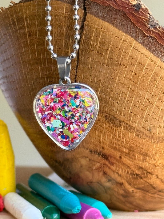 Punk Rose Heart Necklace