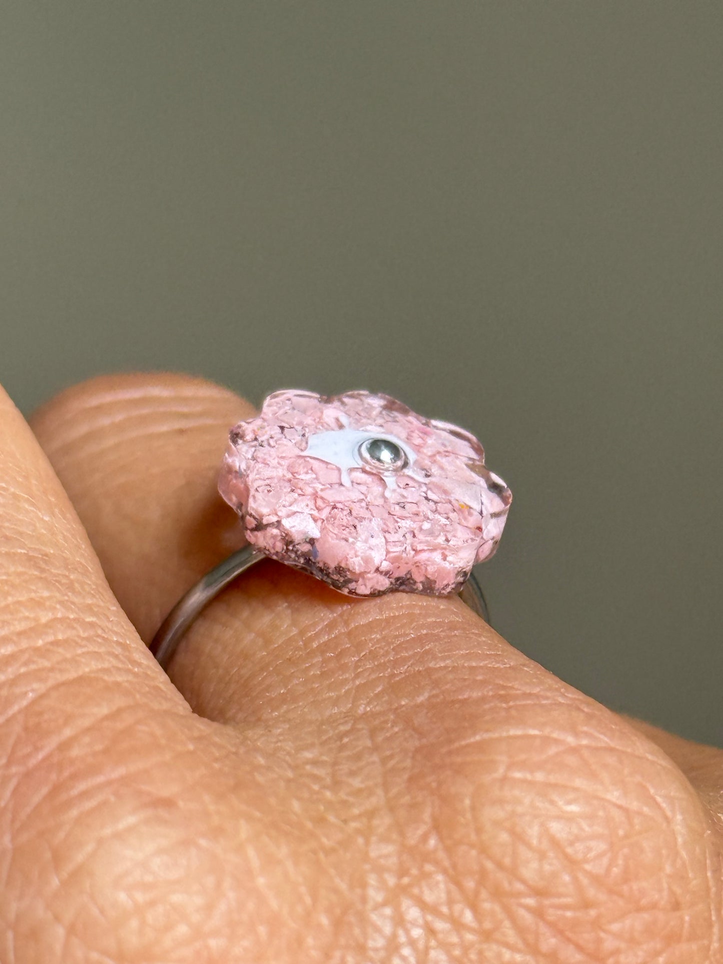 Crayon Blooms Ring (Dusty Rose)