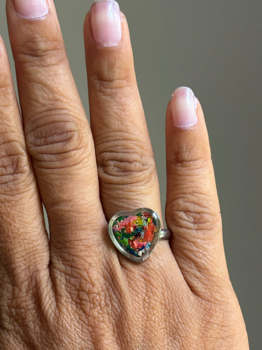 Crayon Heart Ring (Multicolor)