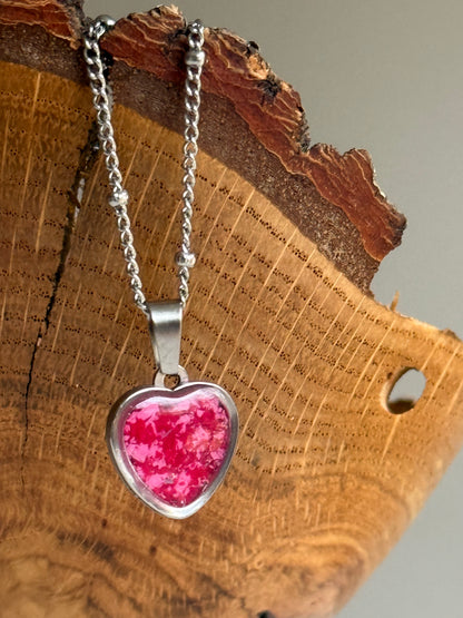 Sarai Heart Pendant (Bold Berry)