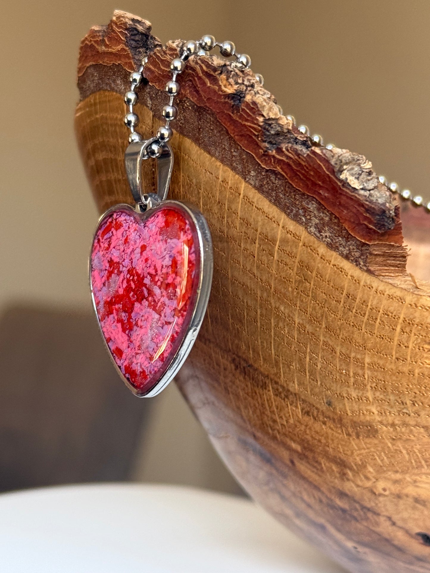 Large Joy Heart Pendant (Rose)