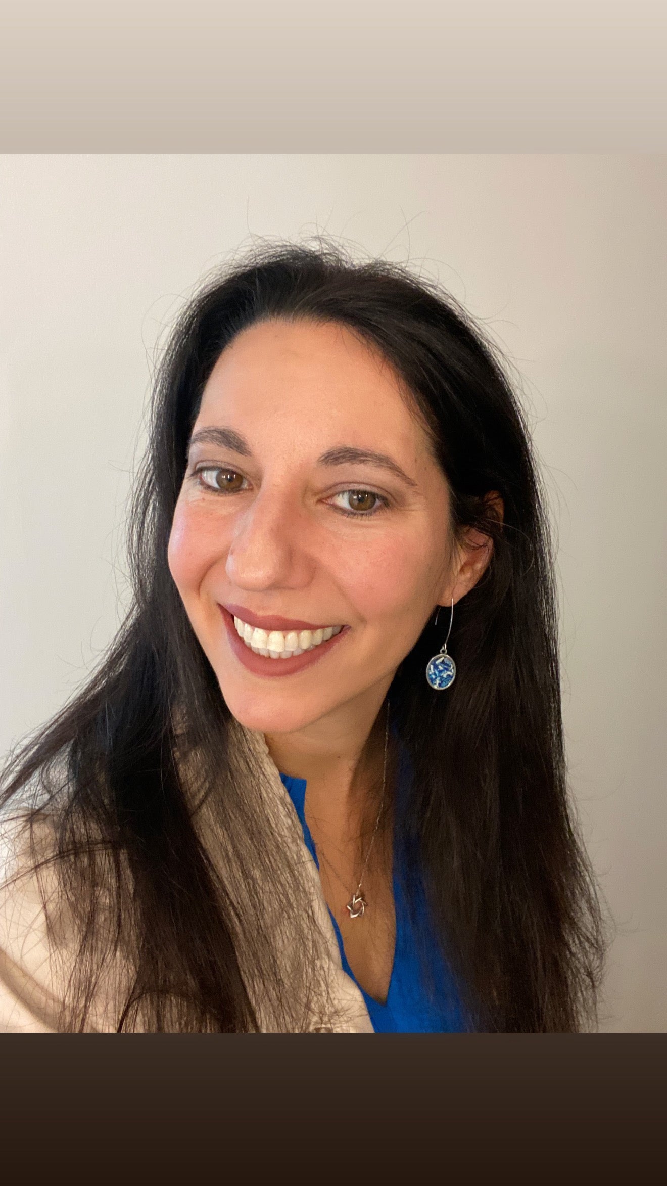 Boucles d'oreilles à crochet ovales - Nuances bleues