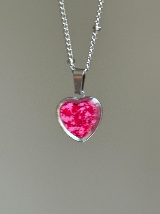 Sarai Heart Pendant (Bold Berry)