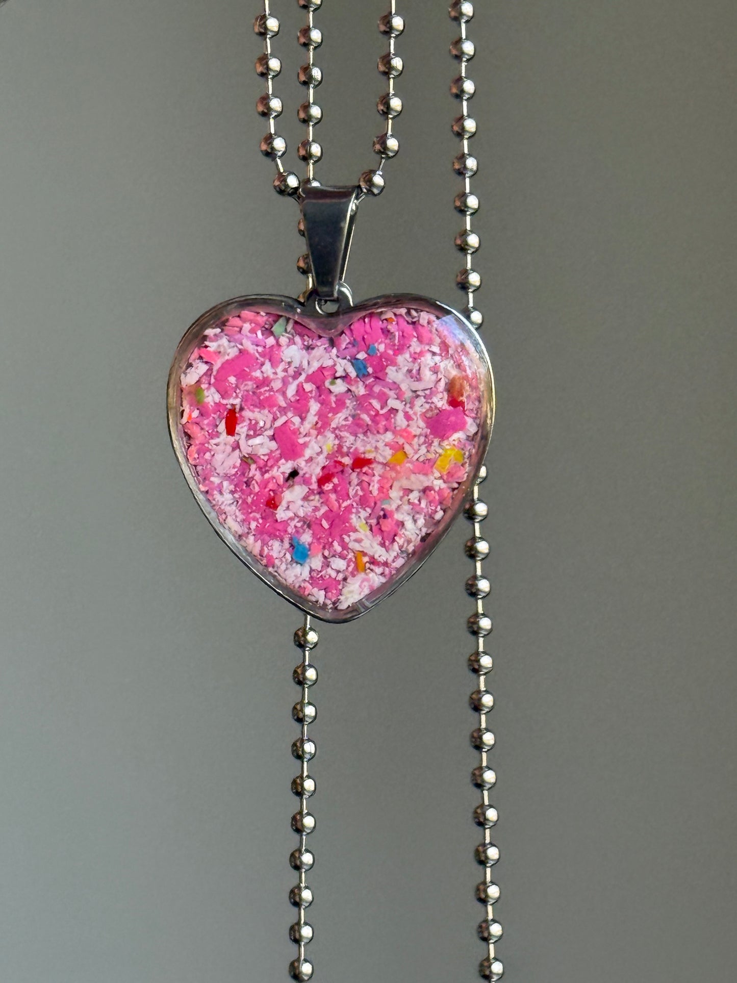 Large Joy Heart Pendant (Rainbow Sorbet)