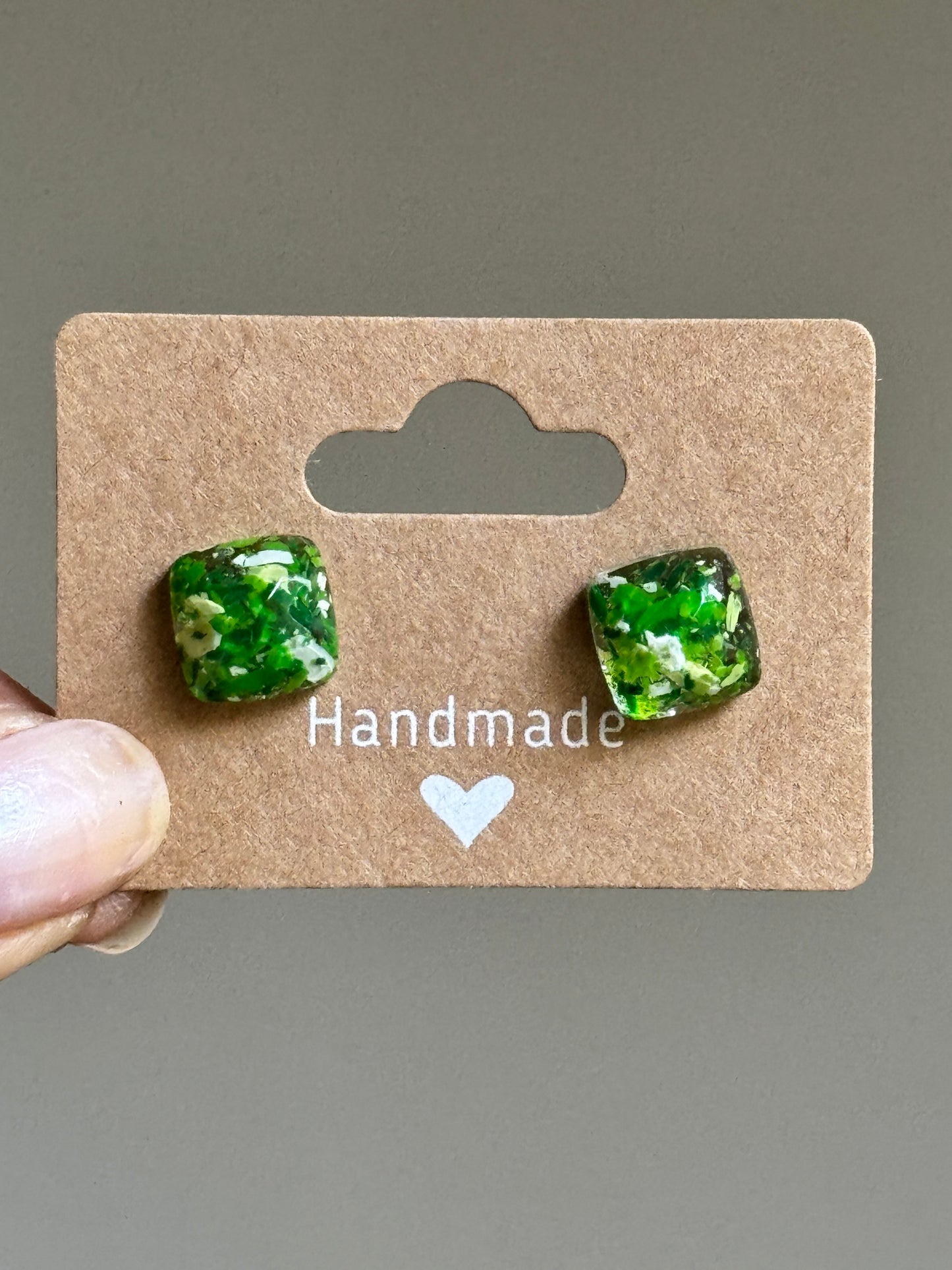 Fresh Greens Square Studs