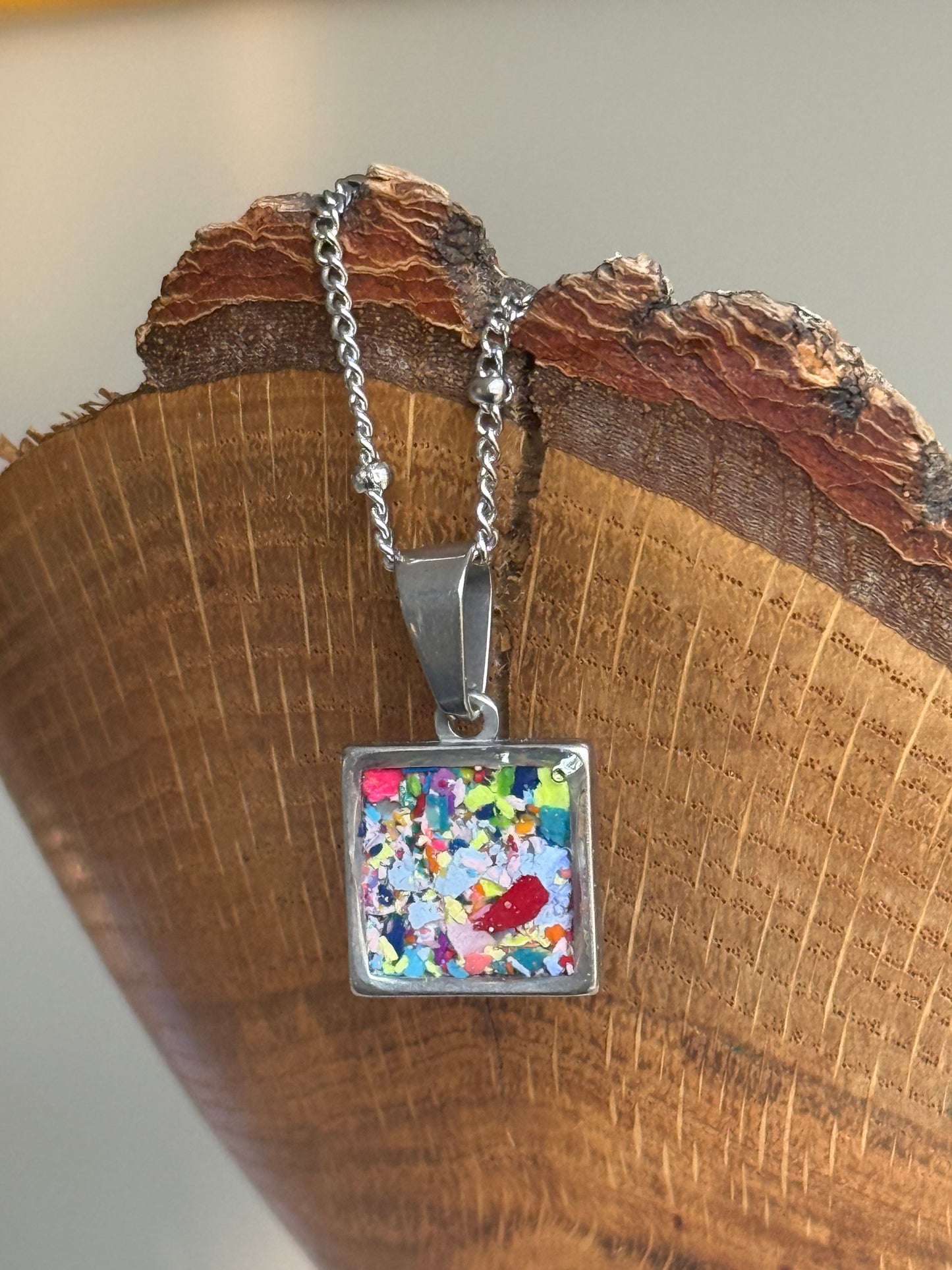 Calm Moment (Small Square Pendant)