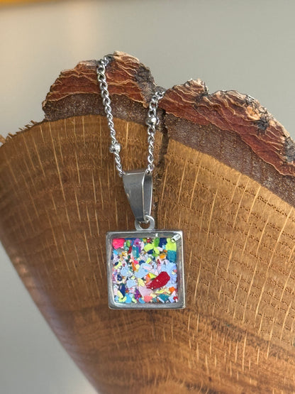 Calm Moment (Small Square Pendant)