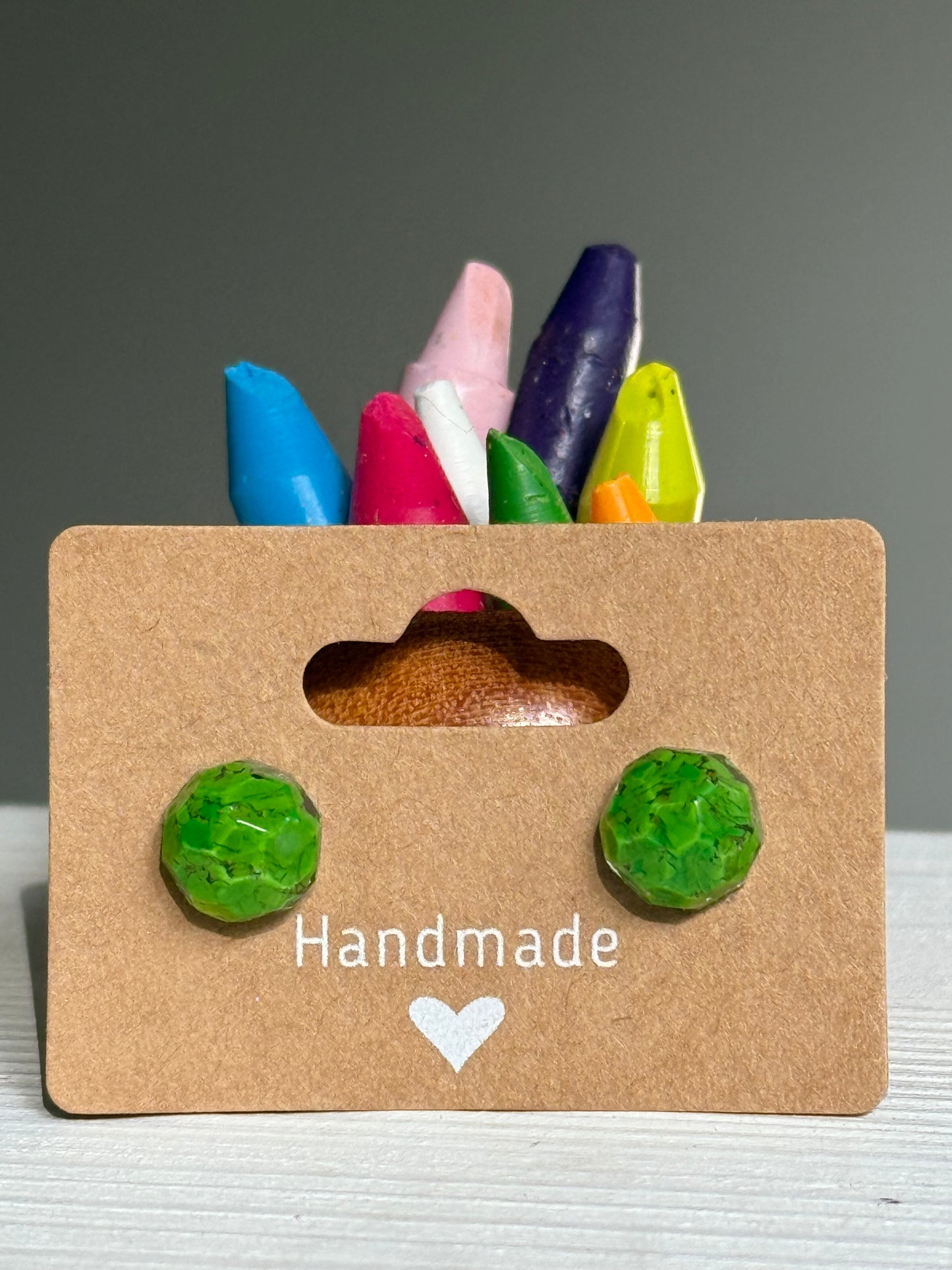 Small Round Studs (green)
