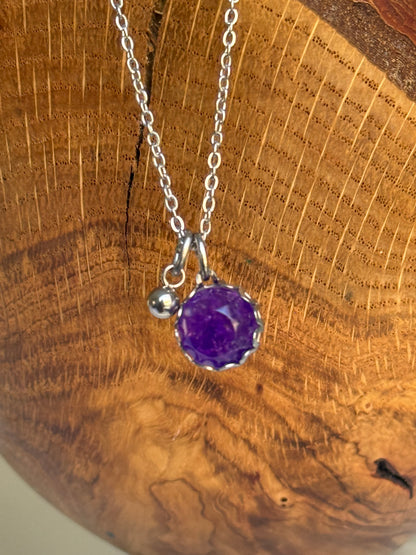 Veil Pendant - Amethyst Birthstone