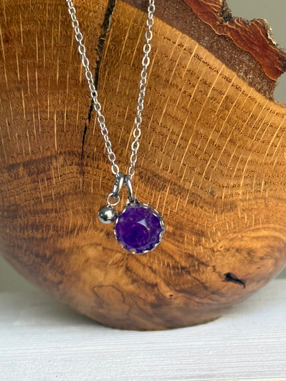 Veil Pendant - Amethyst Birthstone