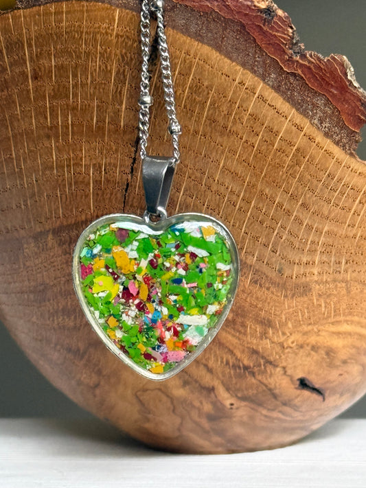 Hope Heart Pendant (Large - Lucky Girl)