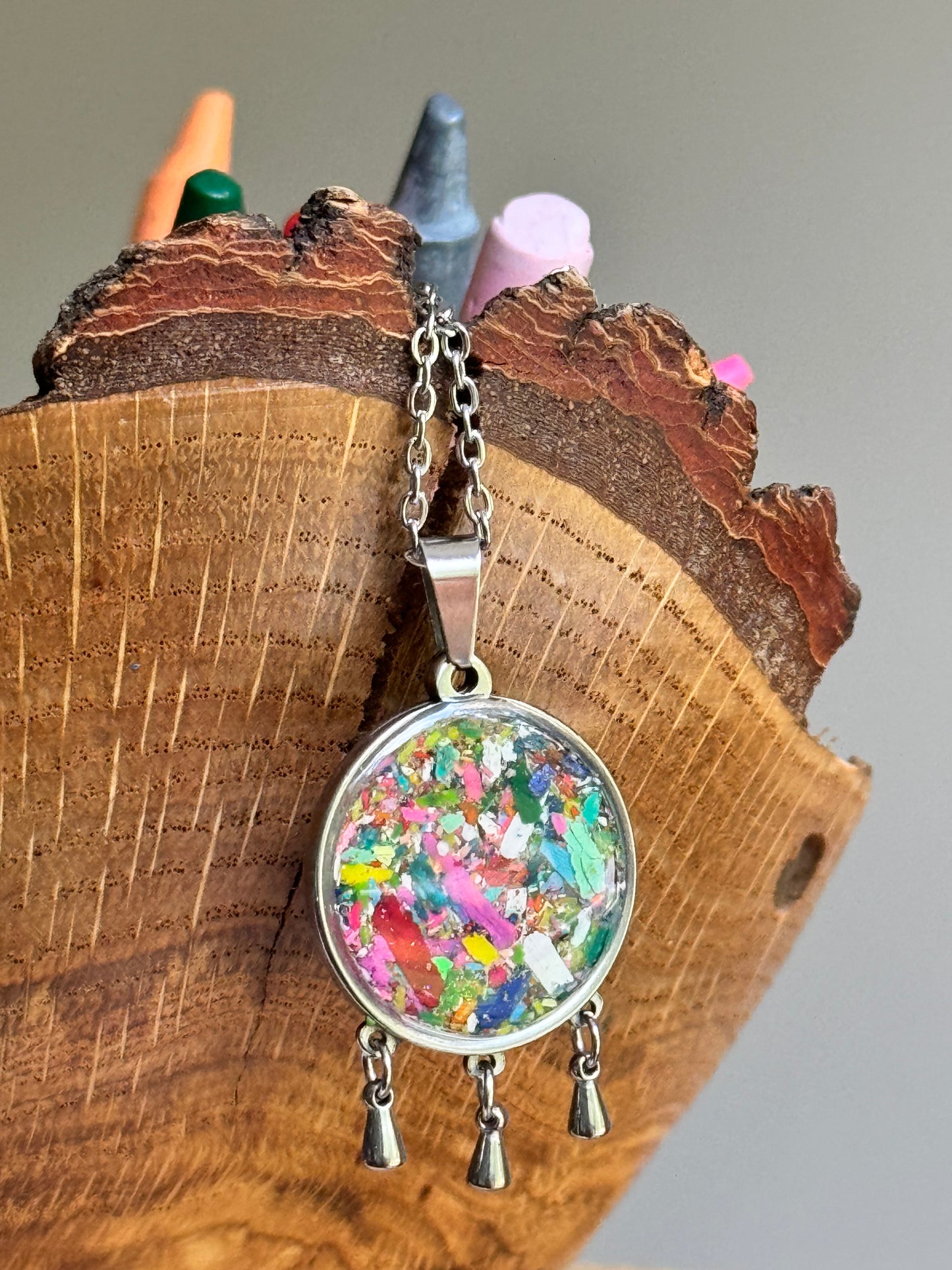 Multicolored Crayonfetti Necklace