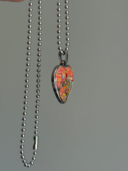 Joy Crayon Heart Pendant (Georgia Peach)