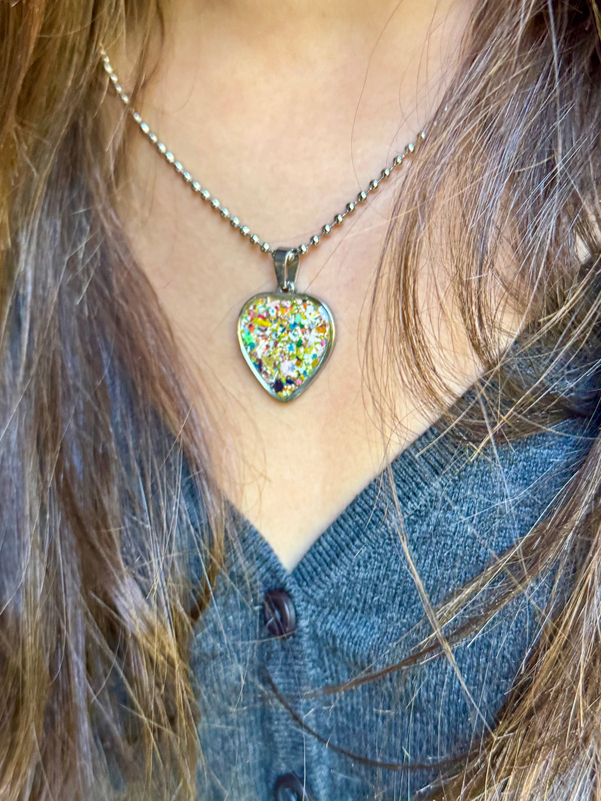 Solar Sparks Heart Necklace