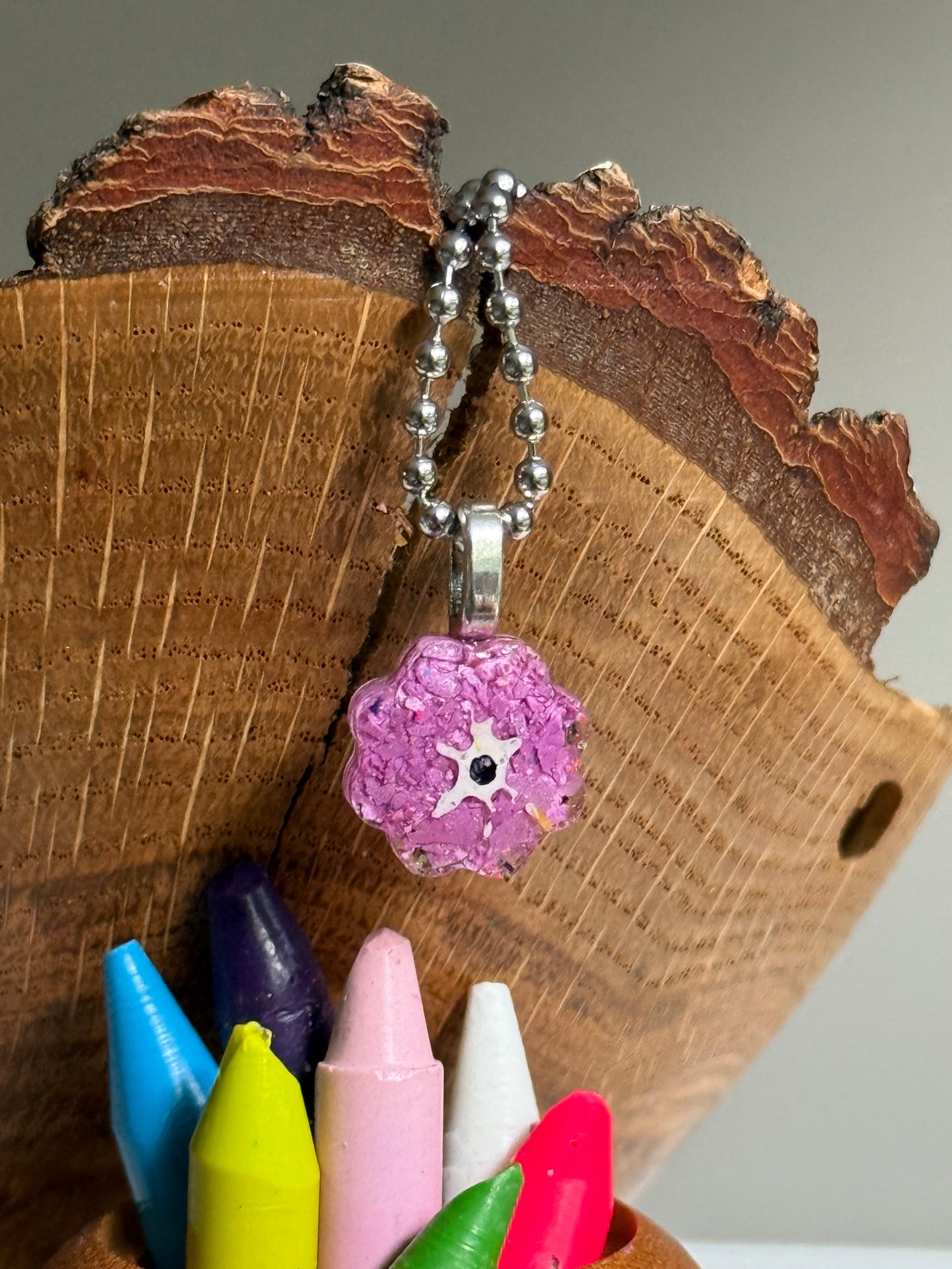 Crayon Blooms Pendant (Orchid)