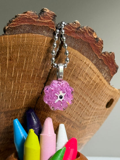 Crayon Blooms Pendant (Orchid)