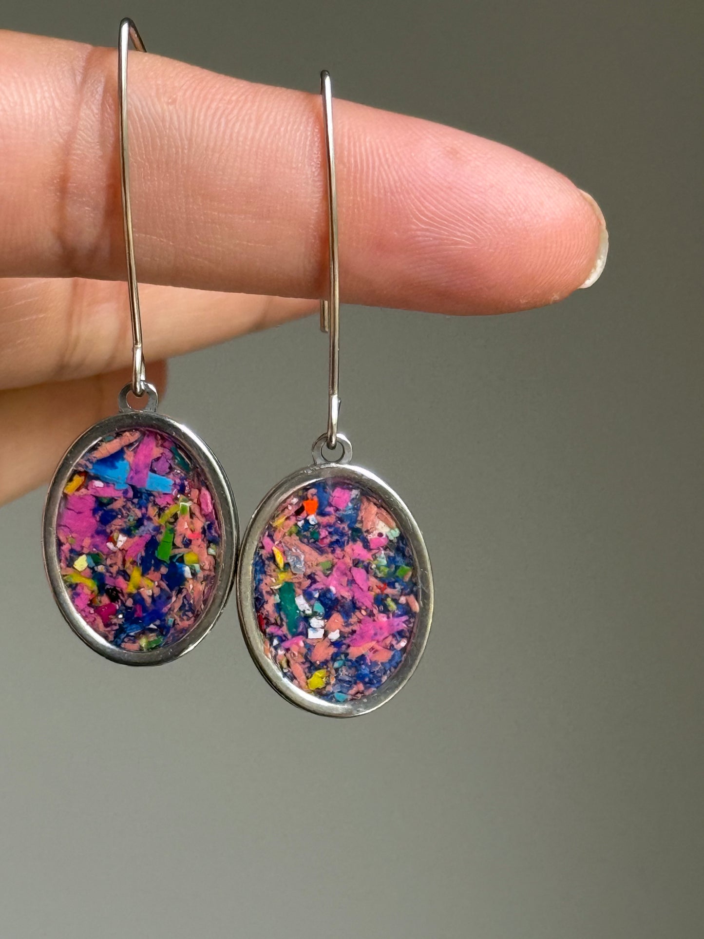 Flashy Pinks (Oval Hooks Earrings)