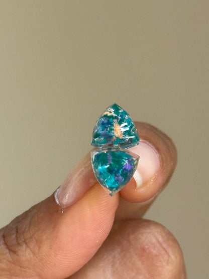 Small Triangle Studs (Midnight)